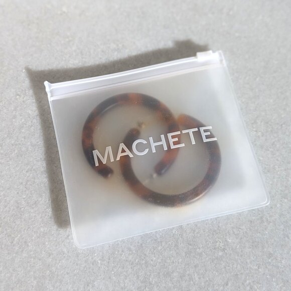 NWT! Machete Bold Hoops in Classic Tortoise - Picture 2 of 6